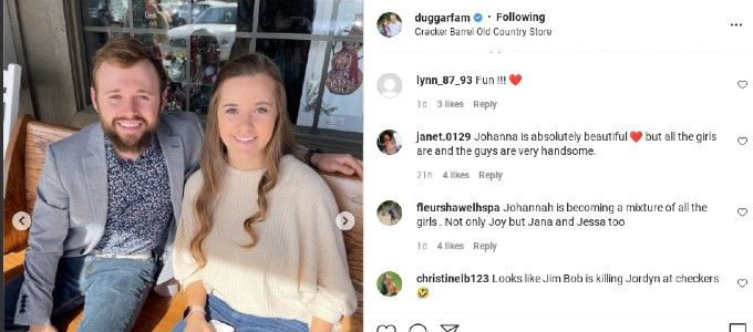Komentira Johannah Duggar.