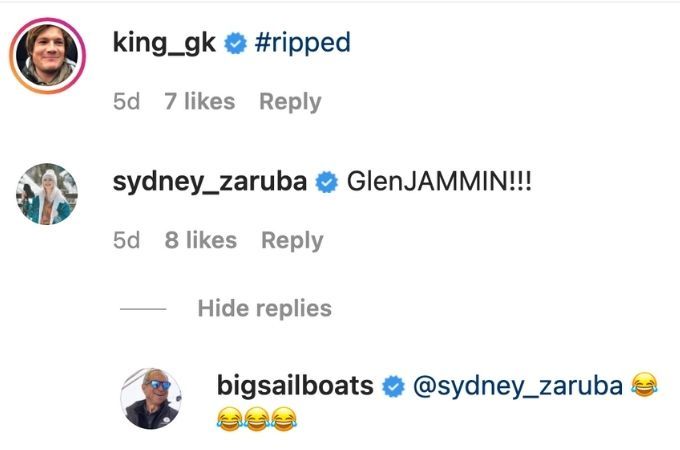 Sydney e Gary commentano il capitano Glenn