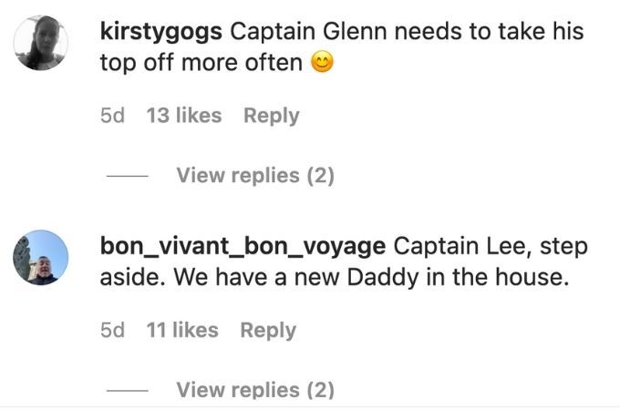 I fan di Below Deck chiamano il Capitano Glenn il nuovo papà della barca.