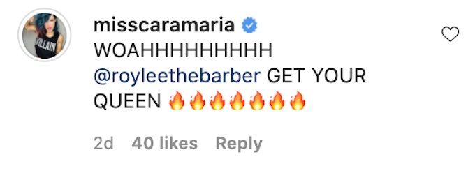 izazov cara maria komentira kam Williams ig post