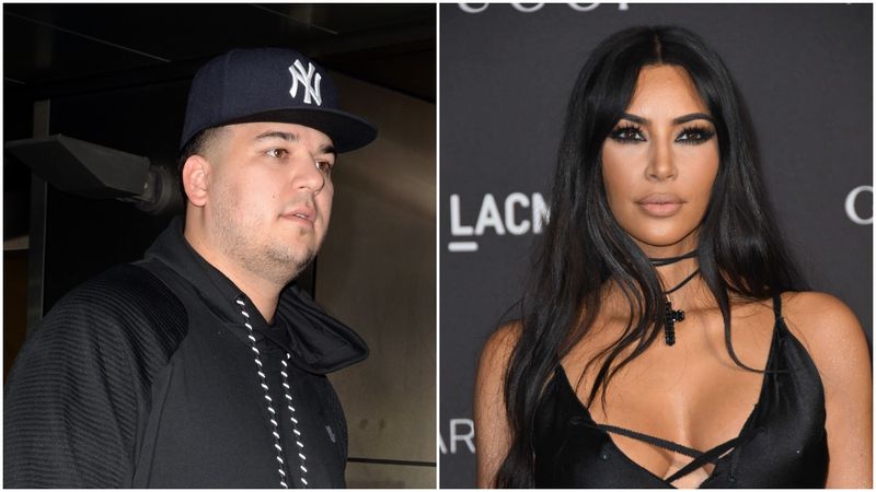 Jedna uz drugu fotografiju Roba Kardashiana i Kim Kardashian.