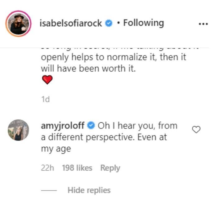 Isabel Sofia Rock na Instagramu
