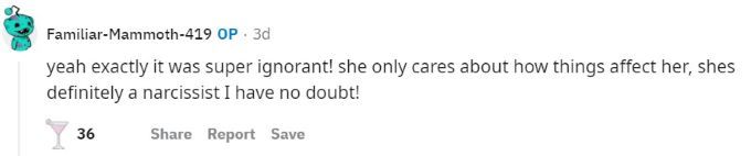 Screenshot dal thread Reddit su Scheana