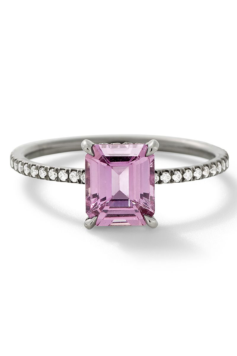 Joias, acessório de moda, anel, ametista, anel de noivado, anel de pré-noivado, pedra preciosa, platina, roxo, diamante,