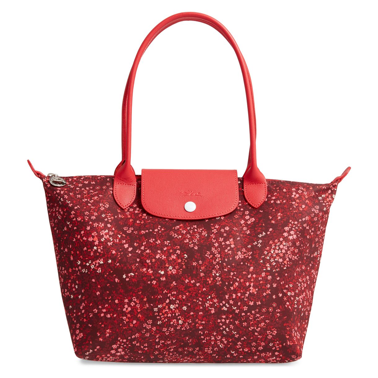 Longchamp Le Pliage schoudertas met bloemenprint