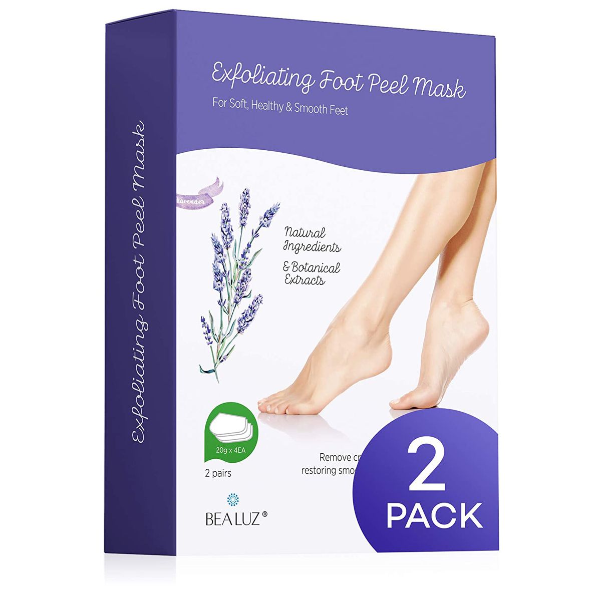 2 Paar Fußpeeling-Maske Peeling für weiche Füße