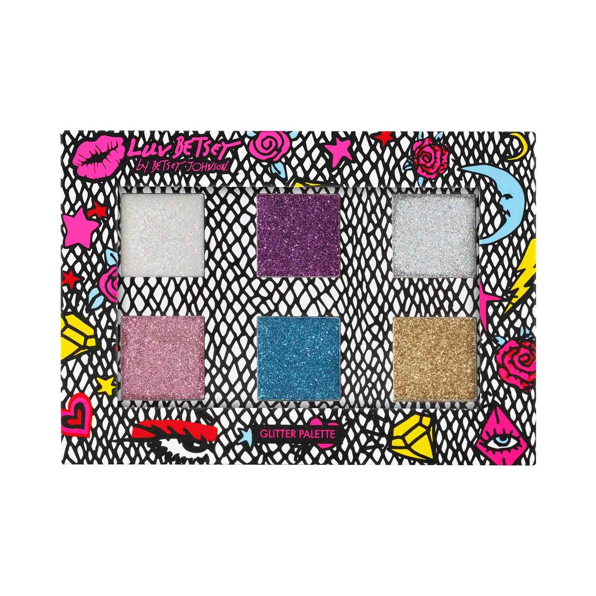 LUV BETSEY COSMETICS Glitter Gel Palette med 6 nyanser