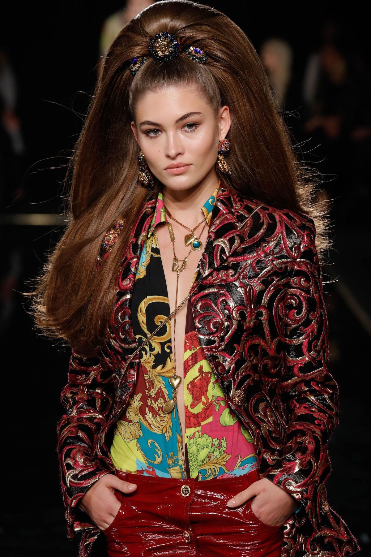 Cabelo, modelo de moda, moda, desfile de moda, rosto, passarela, roupas, beleza, penteado, modelo,