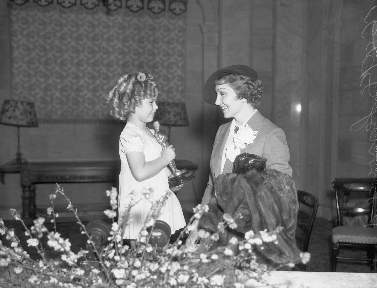 aktorki Shirley Temple i Claudette Colbert