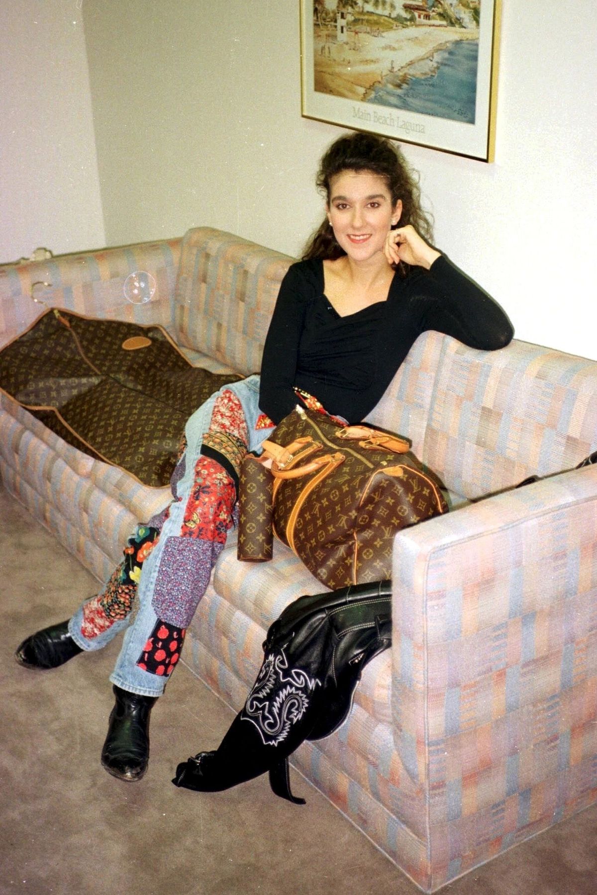Celine Dion i Rene Angelil w Los Angeles, Stany Zjednoczone w marcu 1990-