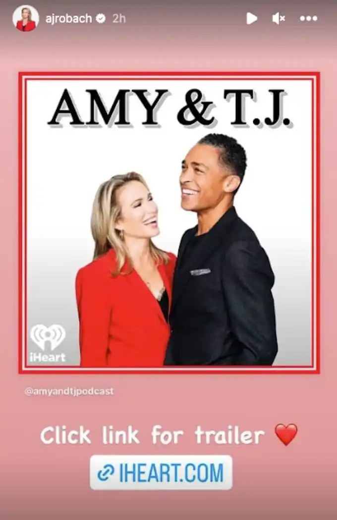 promotivna fotografija o podcastu amy robach i tj holmes iz instagram priče