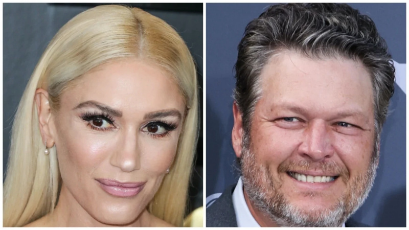   zdjęcia twarzy Gwen Stefani i Blake'a Sheltona z 62. dorocznej ceremonii rozdania nagród GRAMMY i 48. dorocznej nagrody AFI Life Achievement Award na cześć wydarzeń Julie Andrews