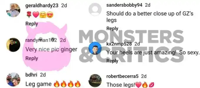   джинджифил зи's instagram followers comment on her outfit