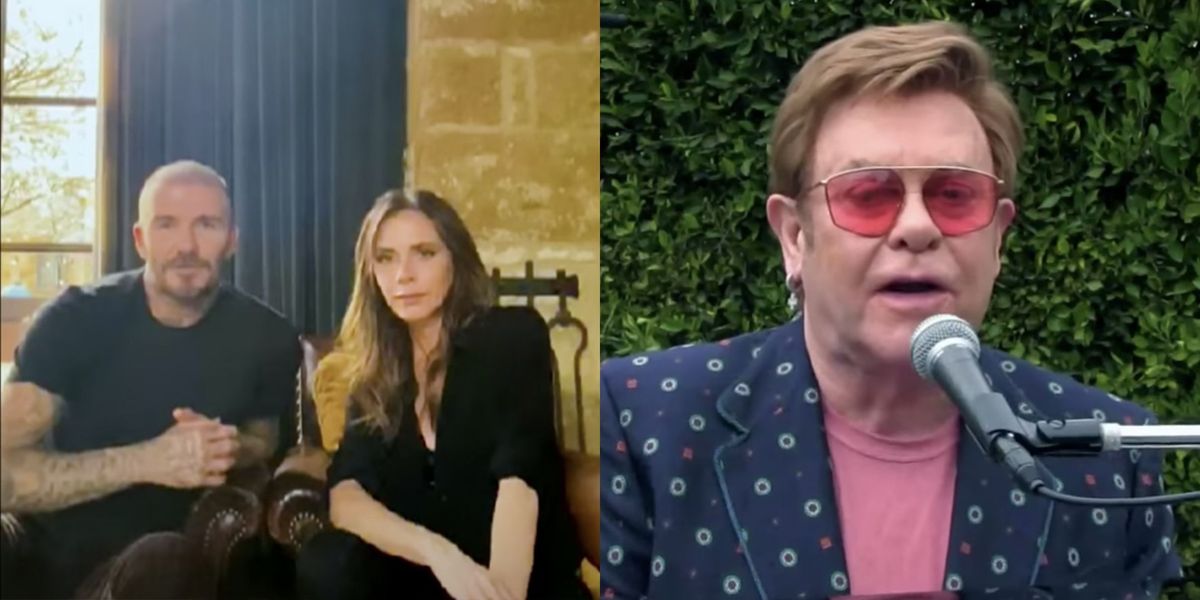 Victoria i David Beckham przedstawiają Eltona Johna