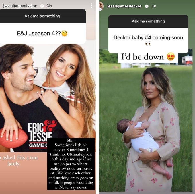   jessie james decker pričala je o još bebama i oživljavanju nje i erica deckera's show eric & jessie