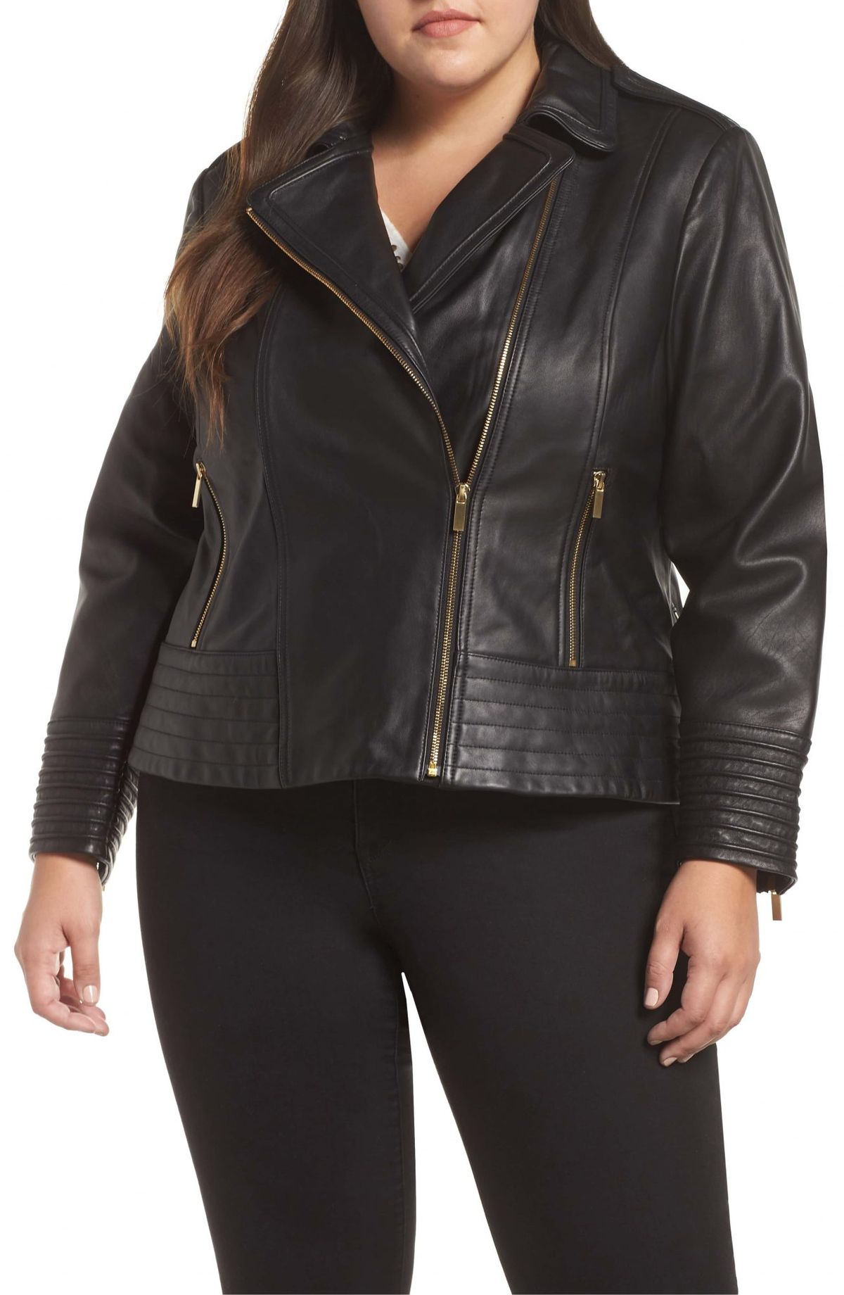 Leren jack van Badgley Mischka Gia