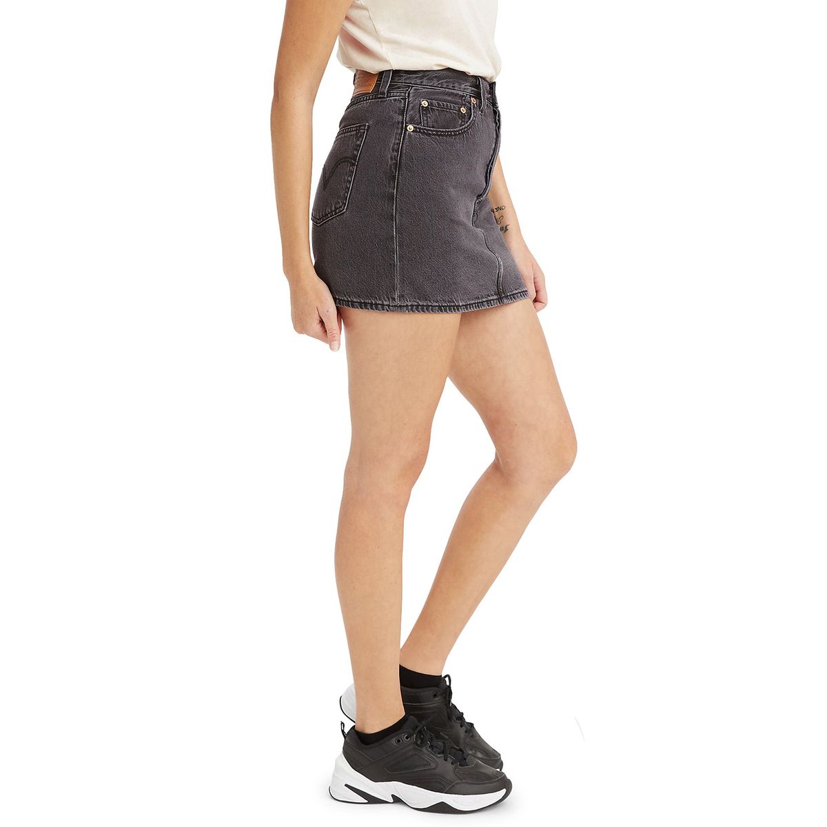 Jeans-Minirock mit Paperbag-Taille TOPSHOP