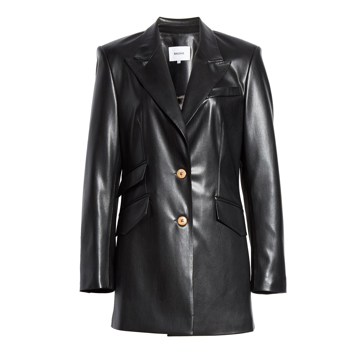 Acne Studios Janny Double Breasted Pinstripe Wool Blazer