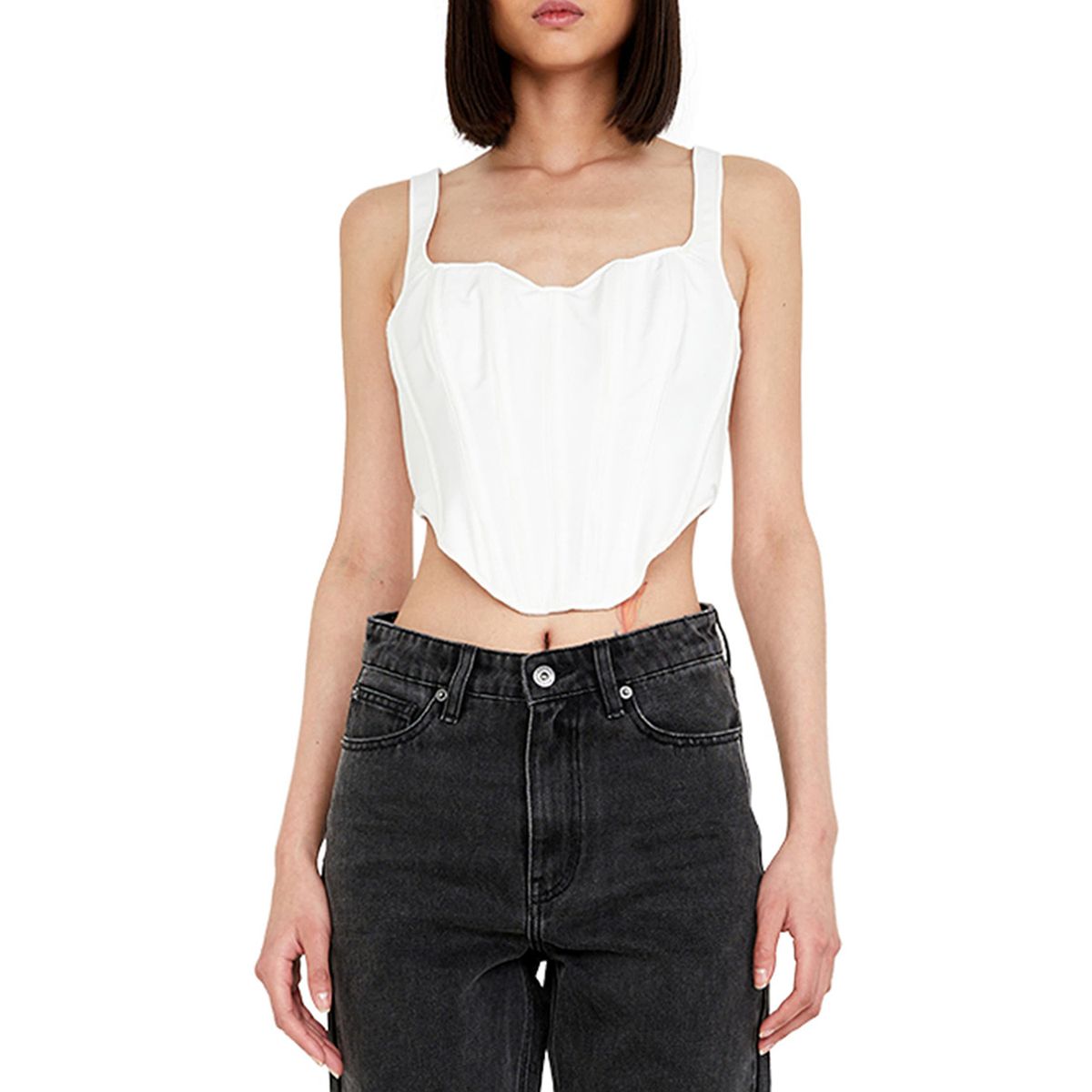 korsetter i midje med jeans