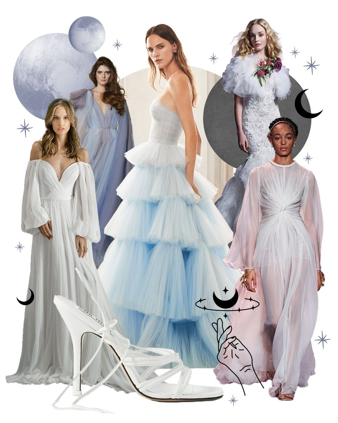 monique lhuillier luisa beccaria oscar de la renta dior haute couture marchesa bridal the attico shoes