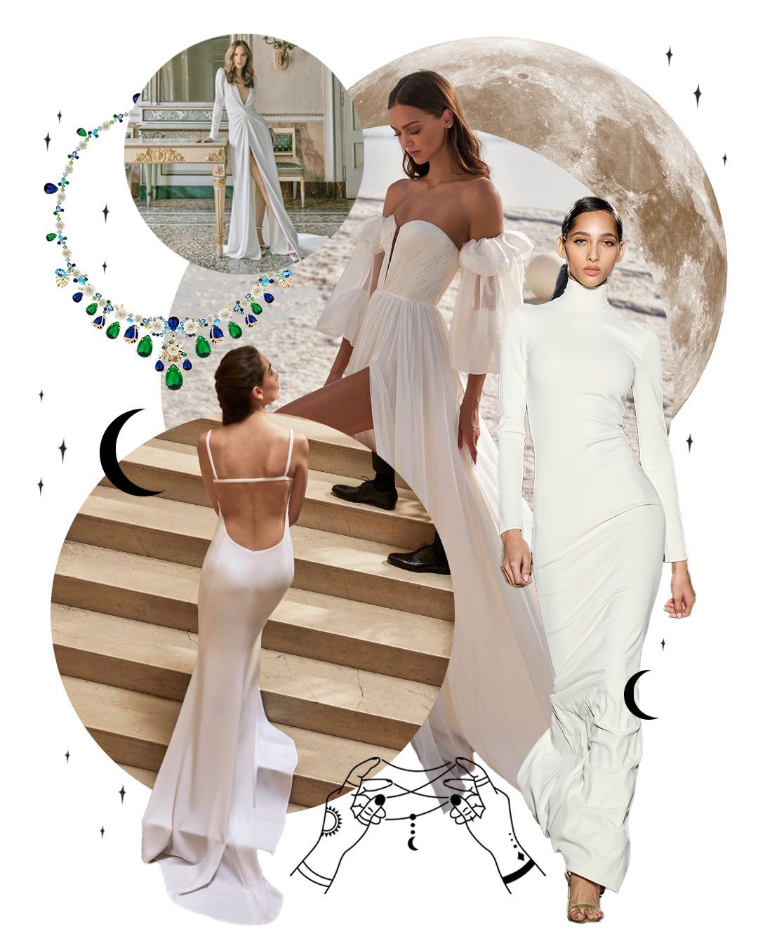 monique lhuillier, carolina herrera, lee grebnau, brandon maxwell sukienki naszyjnik anabela chan