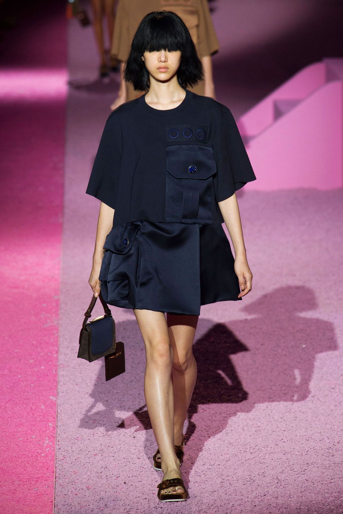 Rękaw, Ramię, Wspólne, Różowy, Styl, Modelka, Sukienka, Magenta, Torba, Kolano,
