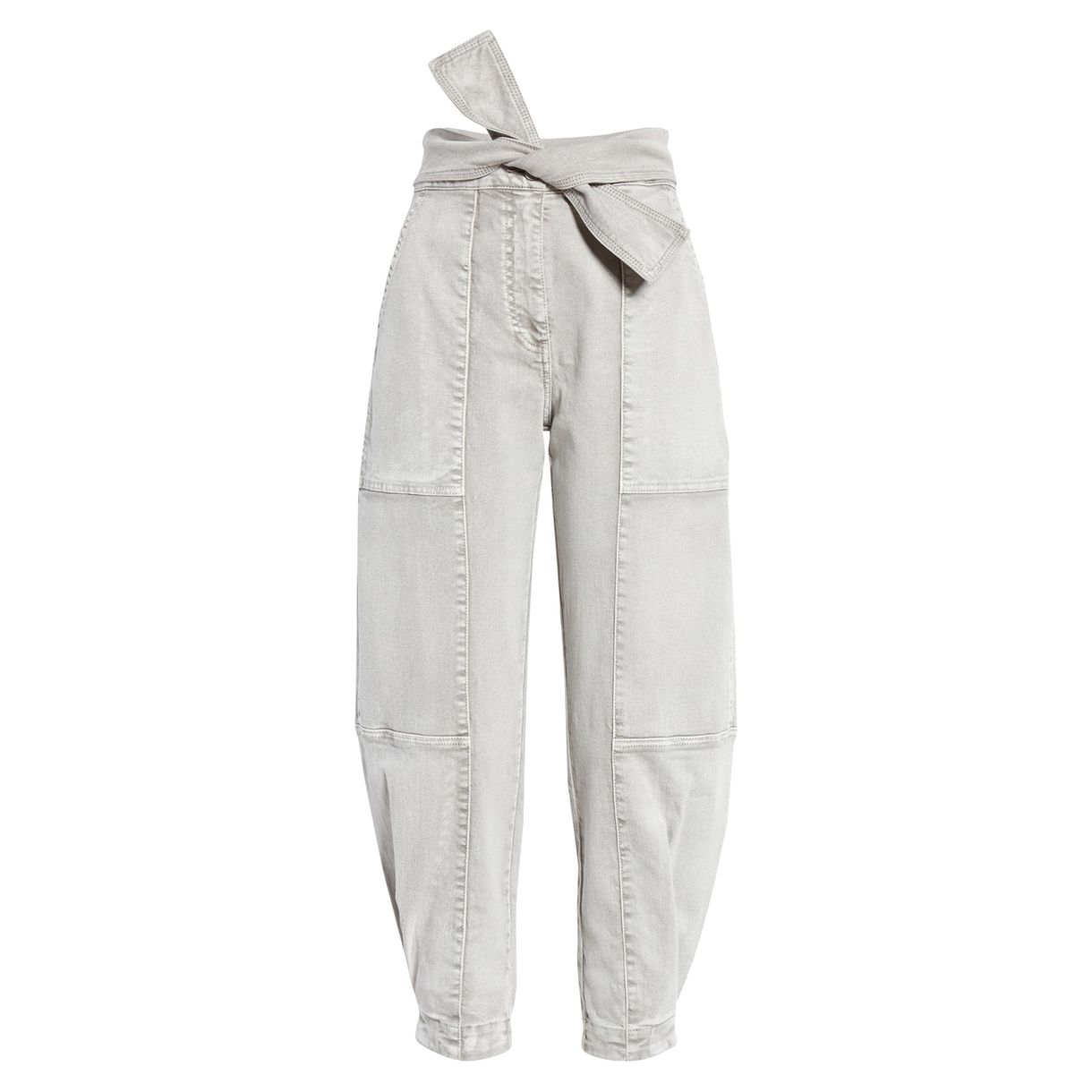 Grijze vervaagde jeans