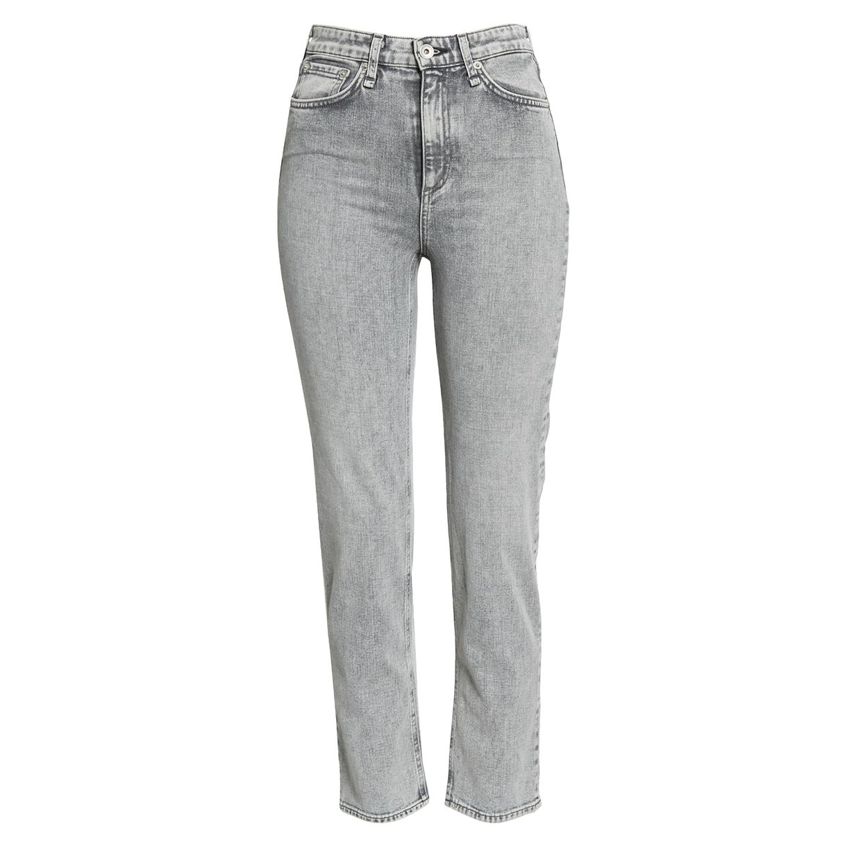 Grijze vervaagde jeans