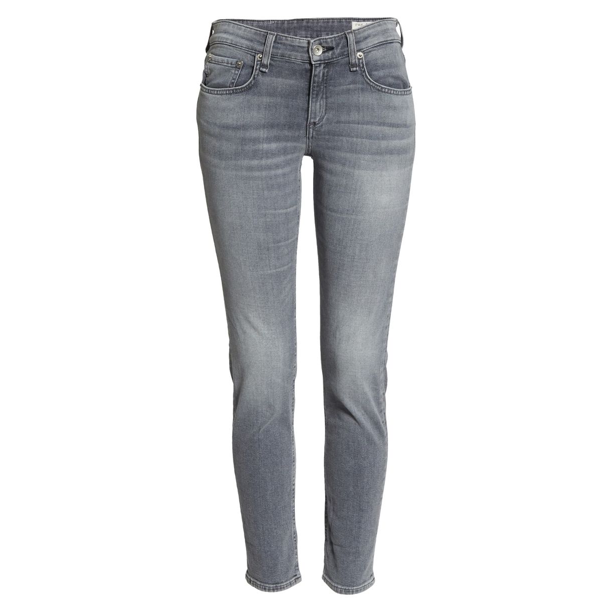 Grijze vervaagde jeans