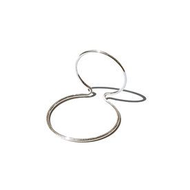 Zilverdraad dubbele Earcuff