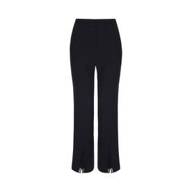 Leaf crêpe broek met schuine zoom