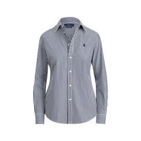 Gestreept slim-fit overhemd met stretch