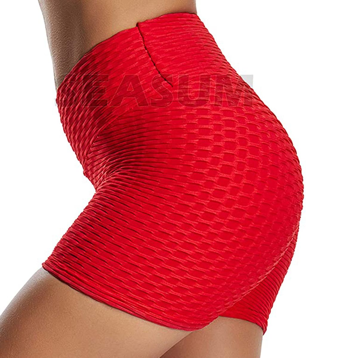 SEASUM Kvinner TIK TOK Leggings Shorts Butt Lift Scrunch Textured Leggings Workout Shorts