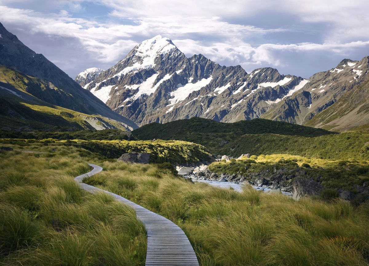 Szlak na Mt. Cook, Wyspa Południowa, Nowa Zelandia