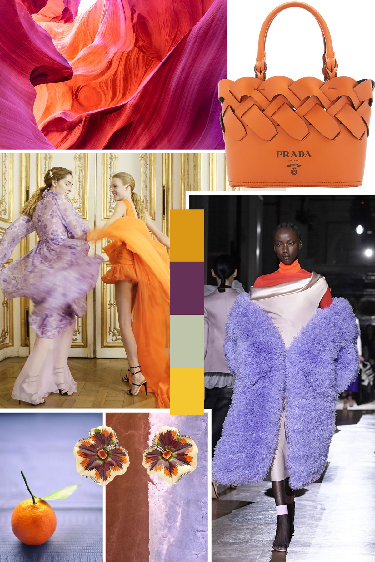 Pomarańczowy, fioletowy, moda, brzoskwinia, torba, dodatek modowy, kostium, haute couture, styl,