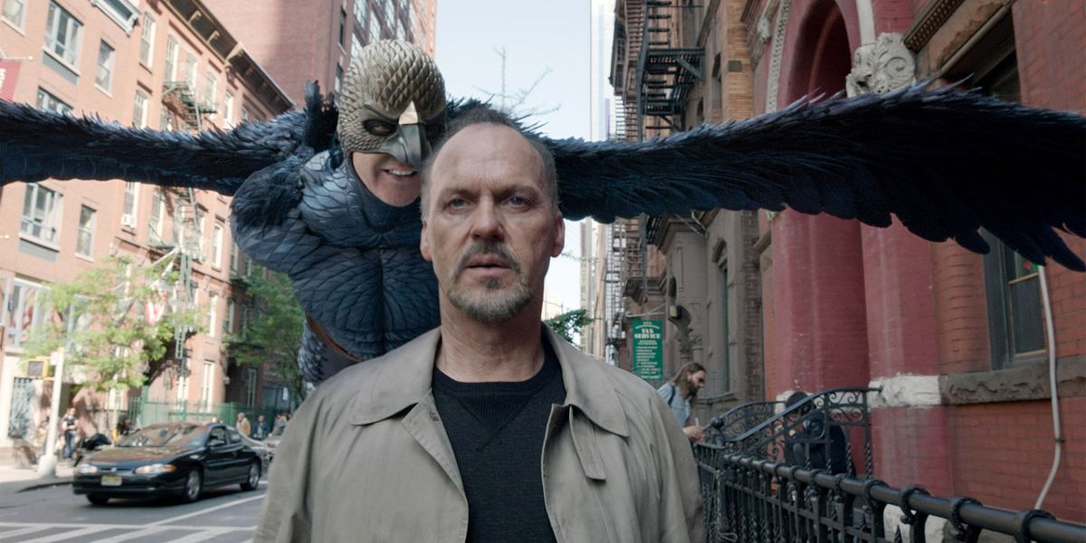 BIRDMAN ILI (NEOČEKIVANA VRSTA NEZNANJA), (zvani BIRDMAN), Michael Keaton, na setu, 2014. / TM