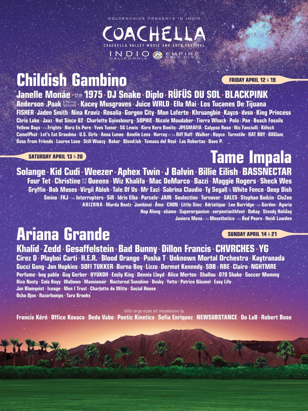 skład coachella 2019