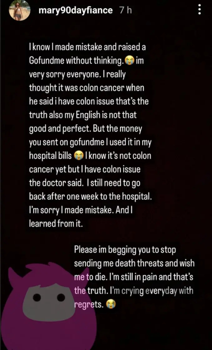   Maryja's Instagram Story