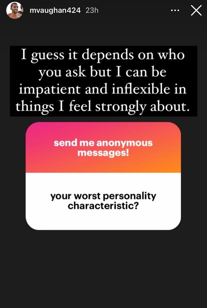 Michael Vaughan's Instagram story