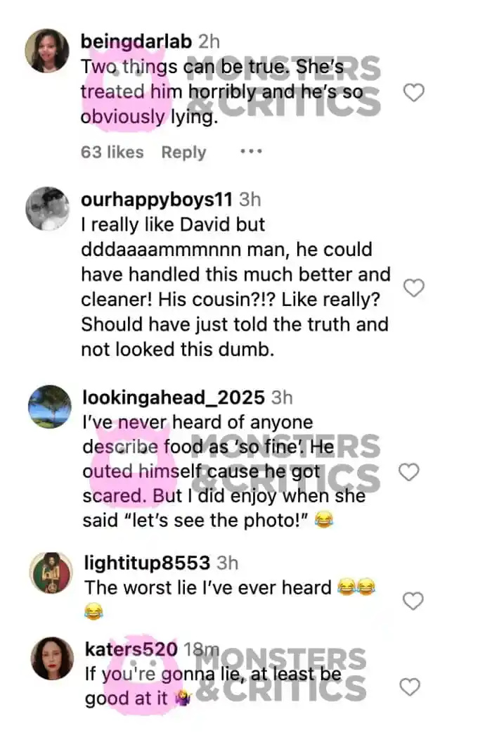   Os espectadores do MAFS chamam David Trimble no Instagram