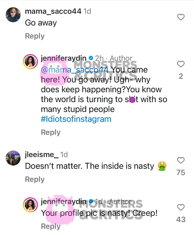 Jennifer Aydin uzvraća pljeskom na Instagramu