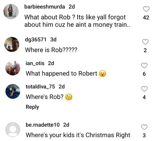   Kim Kardashian's instagram followers ask about robert's whereabouts