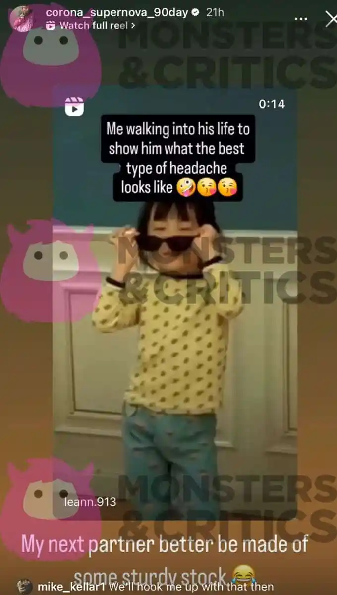   corona Blakey provocou o que ela's looking for in a partner in her instagram story