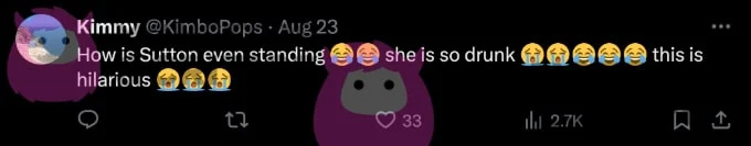   这位粉丝正在嘲笑萨顿和凯西。