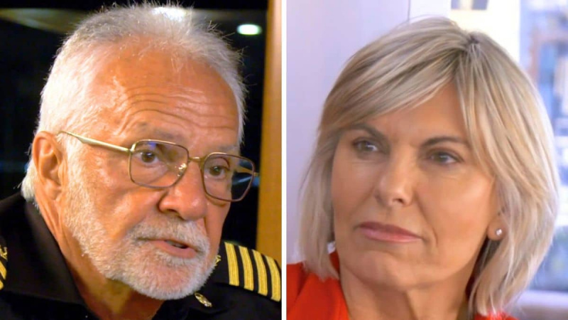   Kapteeni Lee Rosbach kannen alla ja kapteeni Sandy Yawn kannen alla Med