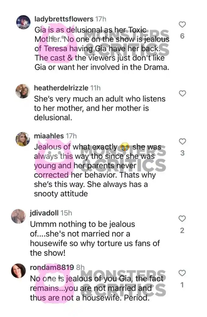 Kritiker nehmen Gia Giudice auf Instagram ins Visier