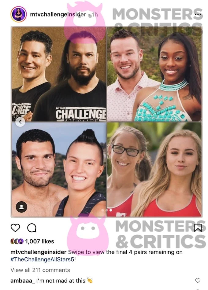   mtvchallenge вътрешна инстаграм екранна снимка на всички звезди 5 финалната четворка