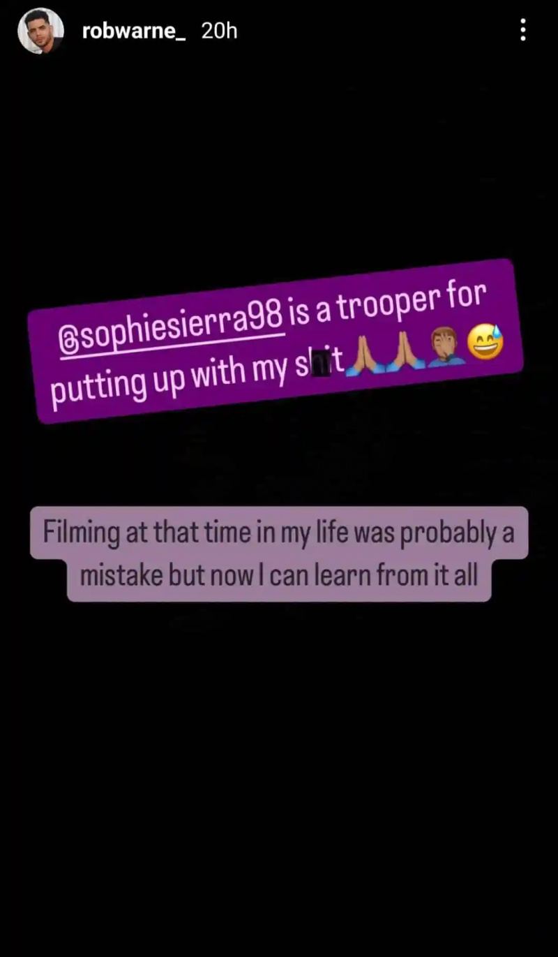 rapina avvisa's instagram story slide
