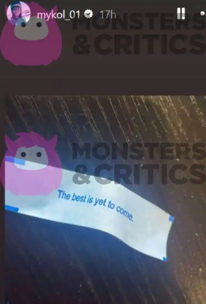 michael ilesani's instagram story with a fortune cookie message