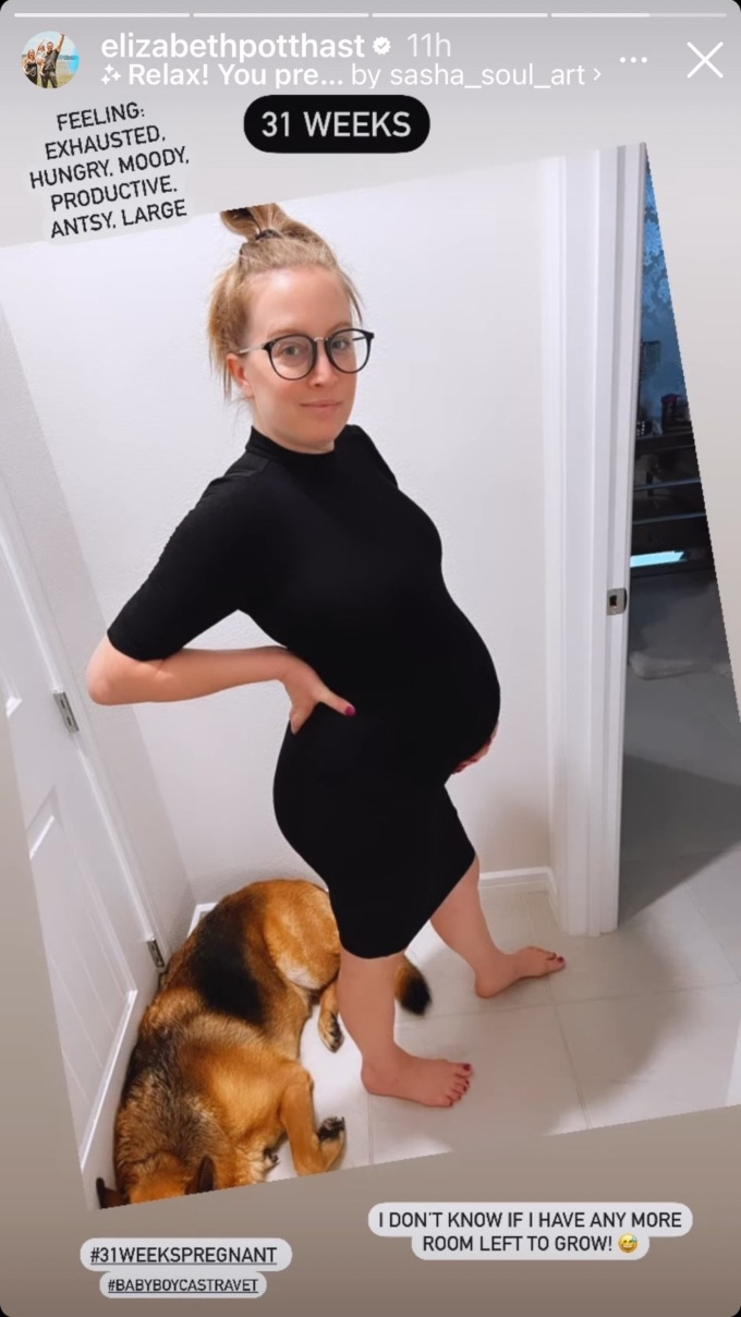 Zvijezda serije 90 Day Fiance Elizabeth Potthast osjeća se neraspoloženo u 31. tjednu trudnoće.